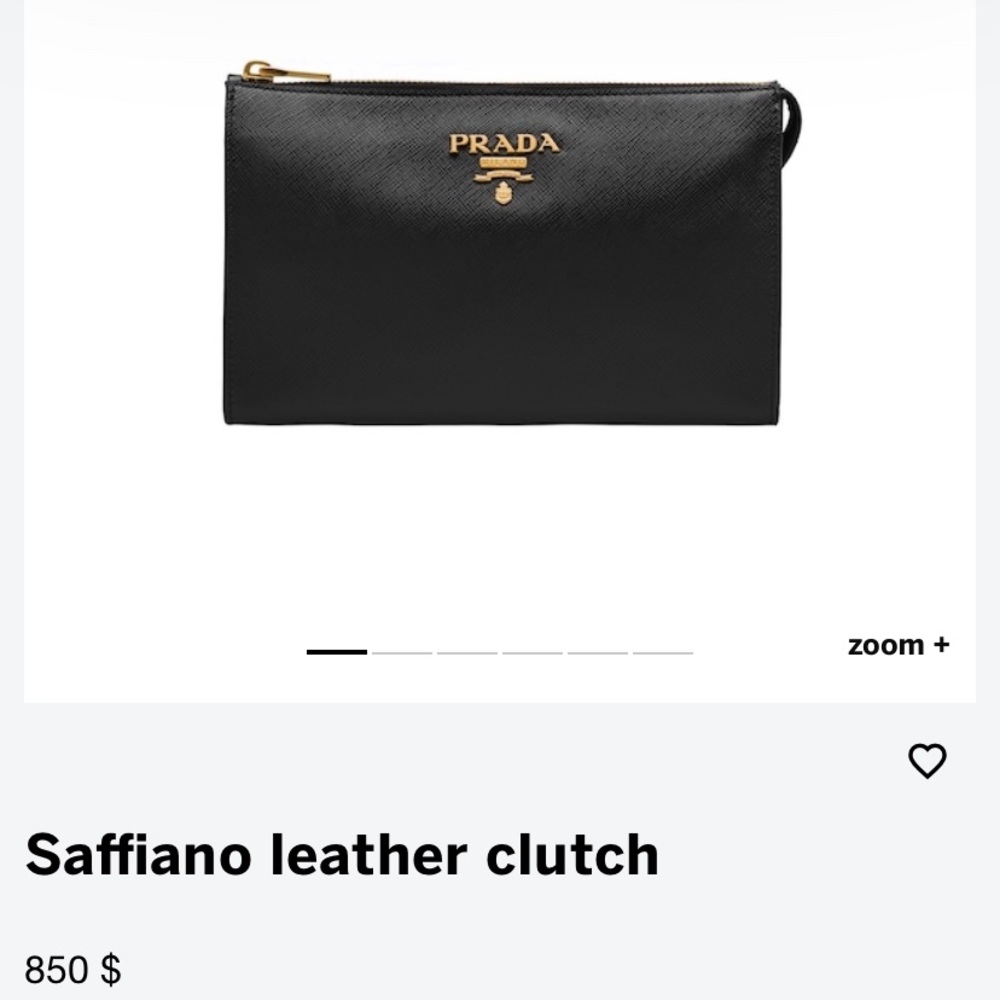 Prada black saffiano leather shoulder bag